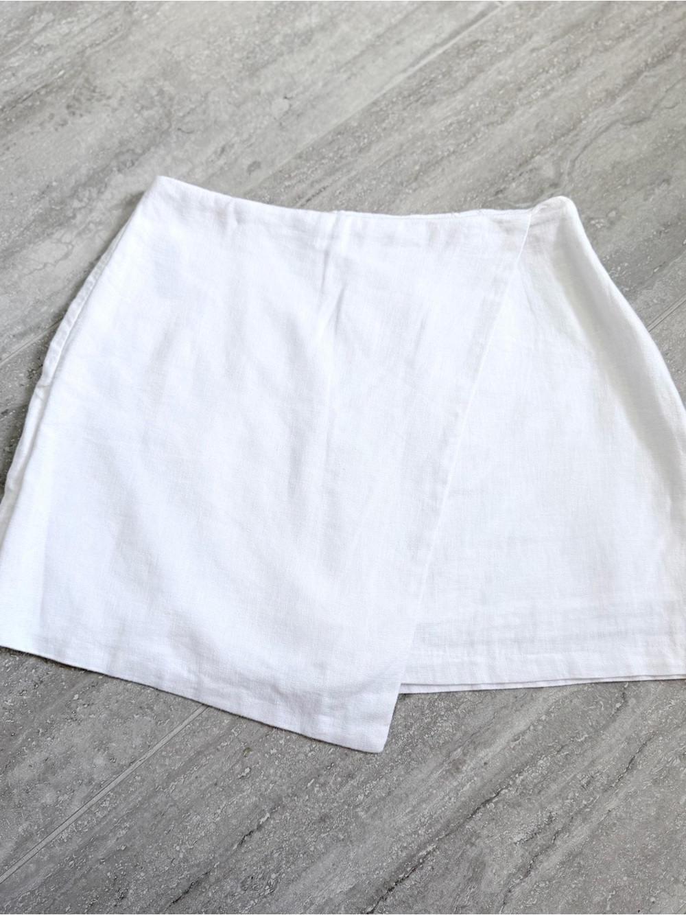 Abercrombie & Fitch White Linen Blend Skort Shorts Women’s Small NWT - Picture 4 of 10